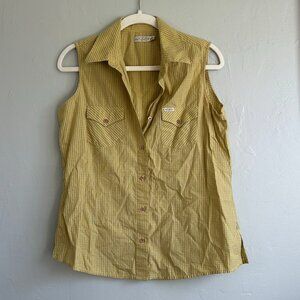 Rockies Vintage Western Sleeveless Button-Down Shirt